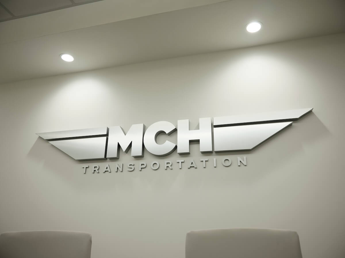 MCH Transportation logo in the MCH Transportation offices